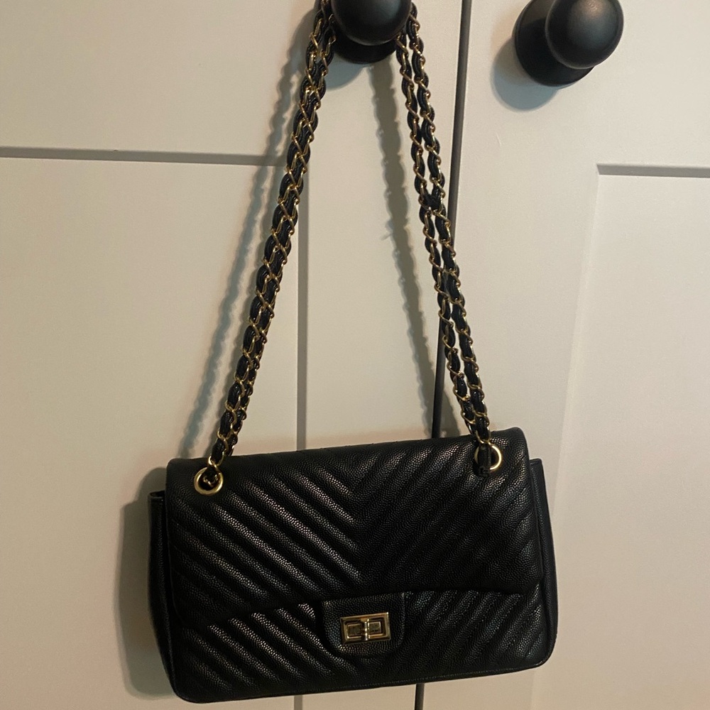 Black Quilted Shoulder Bag